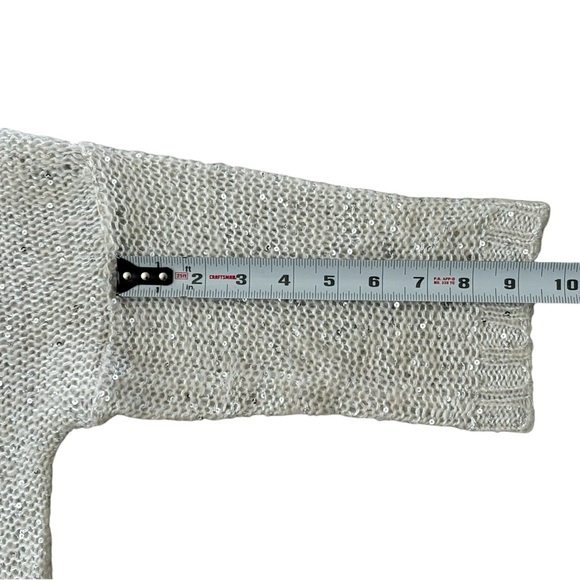 NWOT KIKIT Sequin Half Sleeve Sweater White Xl - Picture 10 of 10